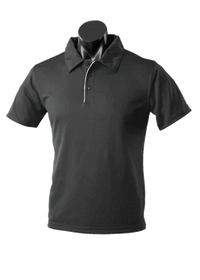 Aussie Pacific Men's Yarra Polo Shirt 1302 Casual Wear Aussie Pacific Black/White S 