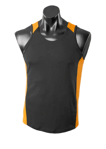 Aussie Pacific Premier Kids Singlet 3101 Casual Wear Aussie Pacific Black/Gold 6 