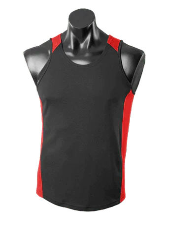 Aussie Pacific Premier Kids Singlet 3101 Casual Wear Aussie Pacific Black/Red 6 