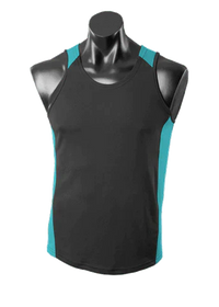 Aussie Pacific Premier Kids Singlet 3101 Casual Wear Aussie Pacific Black/Teal 6 