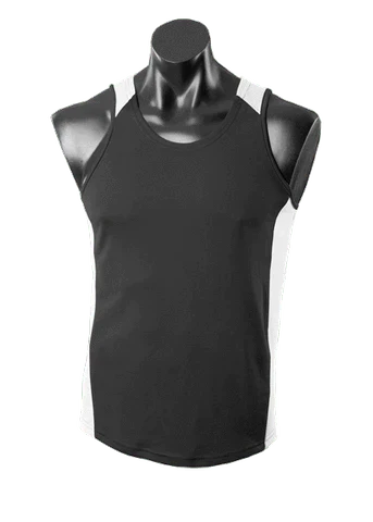 Aussie Pacific Premier Kids Singlet 3101 Casual Wear Aussie Pacific Black/White 6 