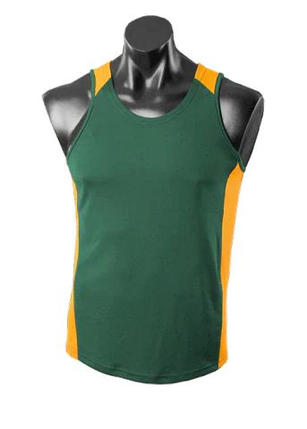 Aussie Pacific Premier Kids Singlet 3101 Casual Wear Aussie Pacific Bottle/Gold 6 