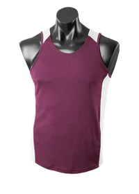 Aussie Pacific Premier Kids Singlet 3101 Casual Wear Aussie Pacific Burgundy/White 6 