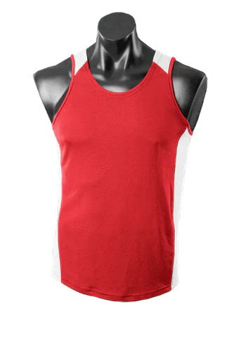 Aussie Pacific Premier Kids Singlet 3101 Casual Wear Aussie Pacific Red/White 6 