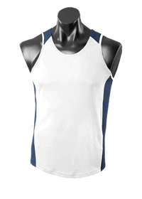 Aussie Pacific Premier Kids Singlet 3101 Casual Wear Aussie Pacific White/Navy 6 