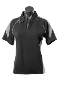 Aussie Pacific Premier Ladies Polo Shirt 2301 Casual Wear Aussie Pacific Black/Ashe 8 