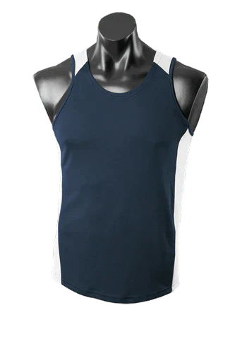 Aussie Pacific Premier Singlet 1101 Casual Wear Aussie Pacific Navy/White S 