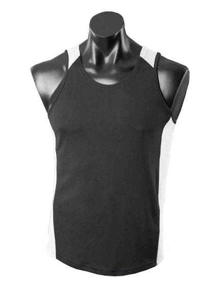 Aussie Pacific Premier Singlet 1101 Casual Wear Aussie Pacific Black/White S 