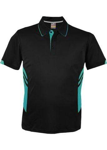 Aussie Pacific Tasman Kids Polo Shirt 3311 Casual Wear Aussie Pacific Black/Teal 6 