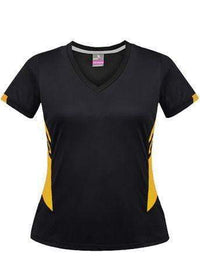 Aussie Pacific Tasman Ladies Tees 2211 Casual Wear Aussie Pacific Black/Gold 8 