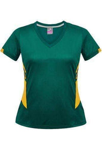 Aussie Pacific Tasman Ladies Tees 2211 Casual Wear Aussie Pacific Bottle/Gold 8 