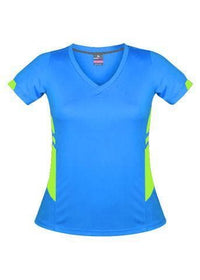 Aussie Pacific Tasman Ladies Tees 2211 Casual Wear Aussie Pacific Cyan/Neon Green 8 