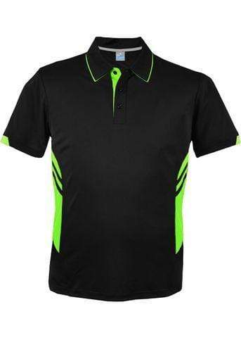 Aussie Pacific Tasman Men's Polo Shirt 1311 Casual Wear Aussie Pacific Black/Neon Green S 