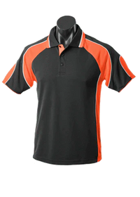 Aussie Pacific Men's Murray Polo Shirt 1300 Casual Wear Aussie Pacific Black/Orange/White S 