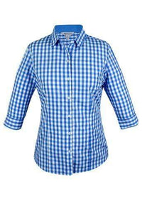 Aussie Pacific Ladies Devonport 3/4 Sleeve Shirt 2908T Corporate Wear Aussie Pacific Mid Blue 4 