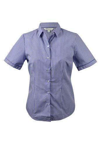 Aussie Pacific Ladies Epsom Short Sleeve Shirt  2907S Corporate Wear Aussie Pacific Mauve 4 