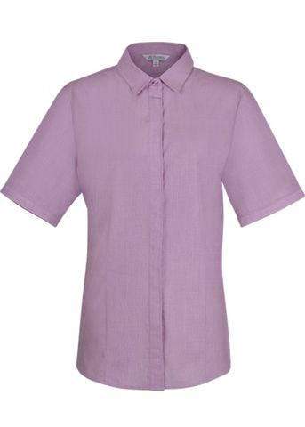 Aussie Pacific Ladies Short Sleeve Shirt 2902S Corporate Wear Aussie Pacific Mauve 4 