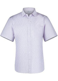 Aussie Pacific Men's Bayview Short Sleeve Shirt 1906S Corporate Wear Aussie Pacific White/Pink XXS 