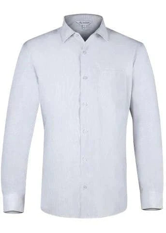 Aussie Pacific Men's Belair Long Sleeve Shirt 1905L Corporate Wear Aussie Pacific Silver XXS 