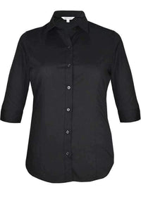 Aussie Pacific Ladies Kingswood 3/4 Sleeve Shirt 2910t Corporate Wear Aussie Pacific Black 4 