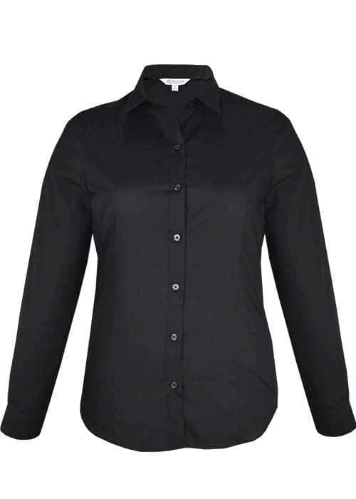 Aussie Pacific Ladies Kingswood Long Sleeve Shirt 2910L Corporate Wear Aussie Pacific Black 4 