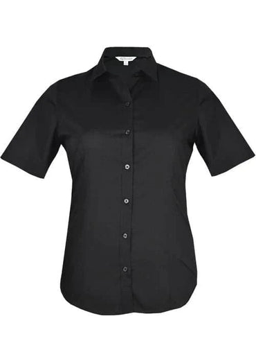 Aussie Pacific Ladies Kingswood Short Sleeve Shirt 2910S Corporate Wear Aussie Pacific Black 4 