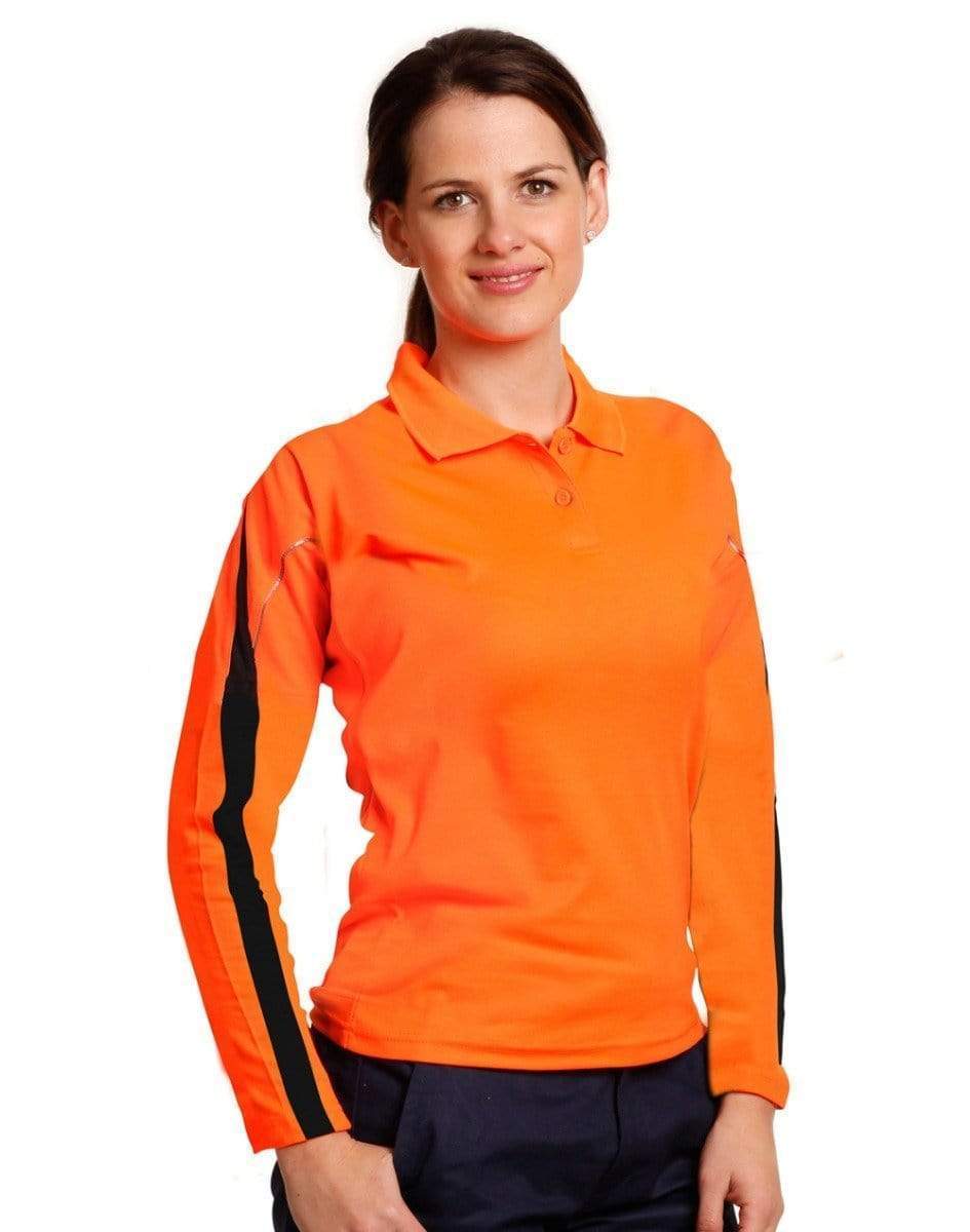 Australian Industrial Wear Work Wear HI-VIS LEGEND LONG SLEEVE POLO Ladies SW34A