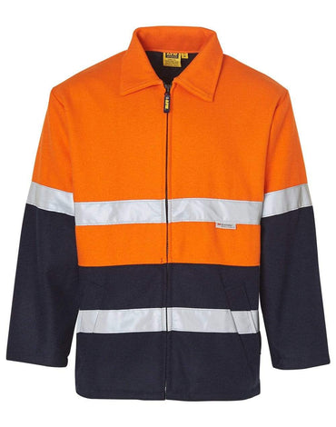 Hi-vis Two Tone Bluey Jacket SW31A Work Wear Australian Industrial Wear Fluoro Orange/Navy S 