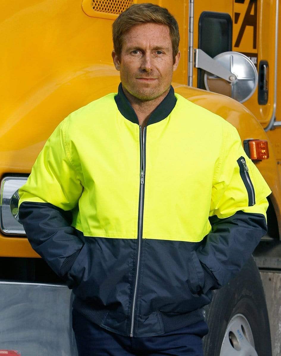 Hi-vis Two Tone Flying Jacket SW06A Work Wear Australian Industrial Wear   