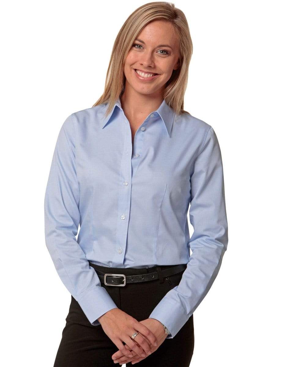 BENCHMARK Women's Fine Twill Long Sleeve Shirt M8030L Corporate Wear Benchmark   