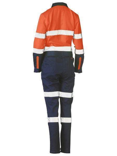 Bisley Work Wear Work Wear Bisley WOMENS TAPED HI VIS COTTON DRILL COVERALL BCL6066T