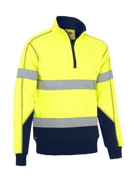 Bisley Workwear Work Wear Bisley TAPED HI VIS FLEECE PULLOVER WITH SHERPA  BK6987T