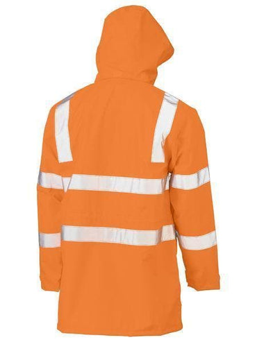 Bisley Workwear Work Wear Bisley TAPED HI VIS RAIL WET WEATHER JACKET BJ6964T