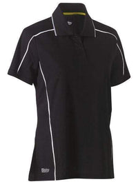 Bisley Workwear Work Wear Black / 6 Bisley WOMENS COOL MESH POLO SHIRT BKL1425