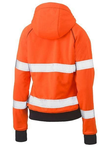 Bisley Workwear Work Wear Bisley WOMENS TAPED HI VIS FLEECE HOODIE BKL6819T