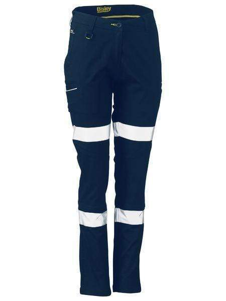 Bisley Workwear Work Wear Navy / 6 Bisley WOMENS TAPED STRETCH COTTON PANTS BPL6015T