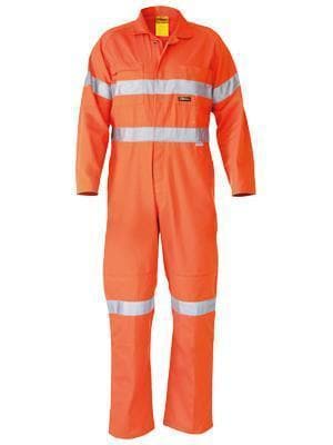 Bisley Workwear Work Wear ORANGE (BVEO) / 77R BISLEY WORKWEAR 3M TAPED HI VIS DRILL COVERALL  BC607T8