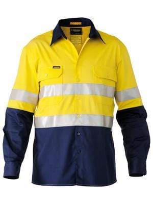 Bisley Workwear Work Wear BISLEY WORKWEAR 3M TAPED HI VIS INDUSTRIAL COOL VENTED SHIRT LONG SLEEVE BS6448T