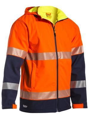 Bisley Workwear Work Wear BISLEY WORKWEAR 3M TAPED HI VIS RIPSTOP BONDED FLEECE JACKET (SHOWER PROOF) BJ6934T