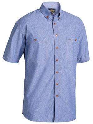 Bisley Workwear Work Wear BLUE (BWED) / S BISLEY WORKWEAR CHAMBRAY SHIRT - SHORT SLEEVE B71407