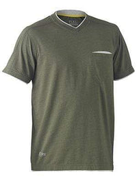 Bisley Workwear Work Wear BISLEY WORKWEAR FLEX & MOVE™ COTTON V NECK TEE SHORT SLEEVE BK1933