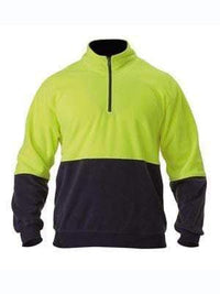 Bisley Workwear Work Wear BISLEY WORKWEAR HI VIS POLAR FLEECE ZIP PULLOVER BK6889