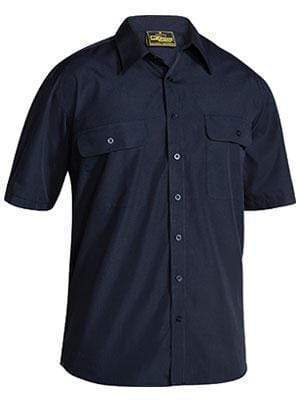 Bisley Workwear Work Wear MIDNIGHT (BDKN) / S BISLEY WORKWEAR PERMANENT PRESS SHIRT SHORT SLEEVE BS1526