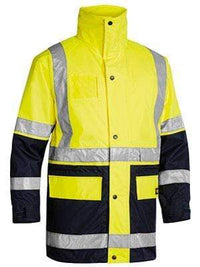 Bisley Workwear Work Wear BISLEY WORKWEAR TAPED HI VIS 5 IN 1 RAIN JACKET BK6975