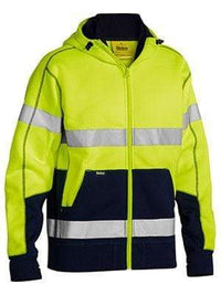 Bisley Workwear Work Wear BISLEY WORKWEAR TAPED HI VIS FLEECE HOODIE BK6819T