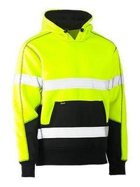 Bisley Workwear Work Wear BISLEY WORKWEAR TAPED HI VIS FLEECE HOODIE PULLOVER BK6619T