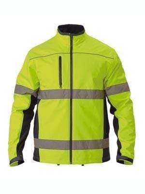 Bisley Workwear Work Wear BISLEY WORKWEAR TAPED HI VIS SOFT SHELL JACKET BJ6059T