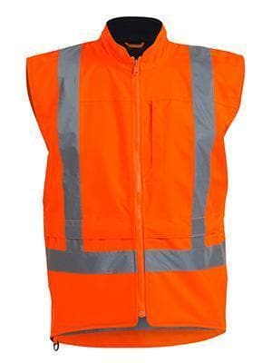 Bisley Workwear Work Wear ORANGE (BVEO) / S BISLEY WORKWEAR TAPED TTMC-W HI VIS LINED VEST BV0344T