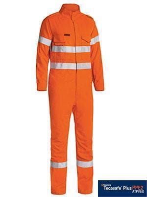 Bisley Workwear Work Wear ORANGE (BVEO) / 77R BISLEY WORKWEAR TENCATE TECASAFE® PLUS 700 TAPED HI VIS ENGINEERED FR VENTED COVERALL BC8085T