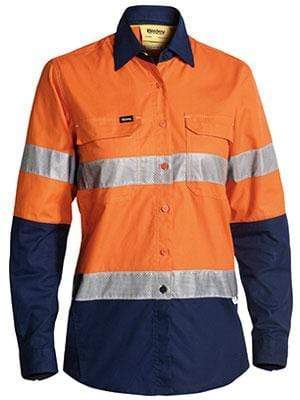 Bisley Workwear Work Wear BISLEY WORKWEAR WOMENS 3M TAPED X AIRFLOW™ RIPSTOP HI VIS SHIRT - LONG SLEEVE BL6415T